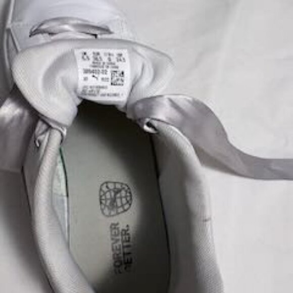 Puma sneakers - white vegan, grey satin laces, silver logo - Picture 6 of 6